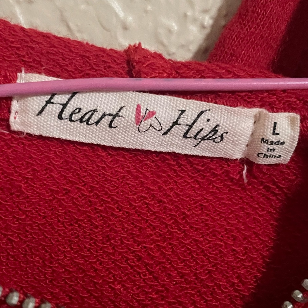 Heart & Hips Large Red Cropped Jacket - Picture 5 of 5
